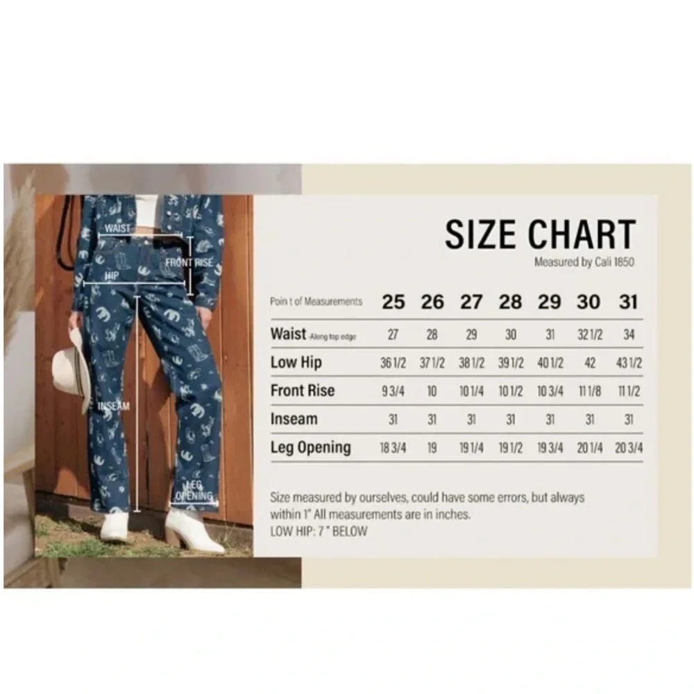 Stylish Blue western Patterned Straight Leg Jeans - Picture 5 of 11